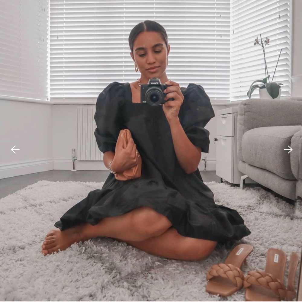 H&M | Puff Sleeve Black Mini Dress NWT - Picture 9 of 14